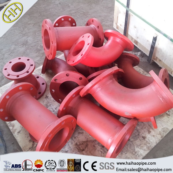 ansi red paint flanged pipe fittings