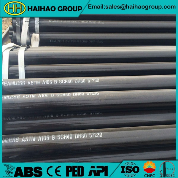 Seamless ASTM A106 B SCH40 DN80 Steel Pipe