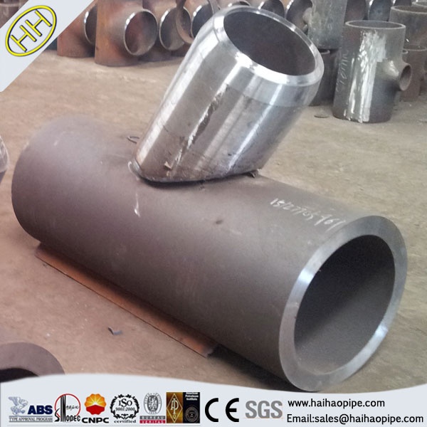 stainless steel lateral 45 degree reducing tee