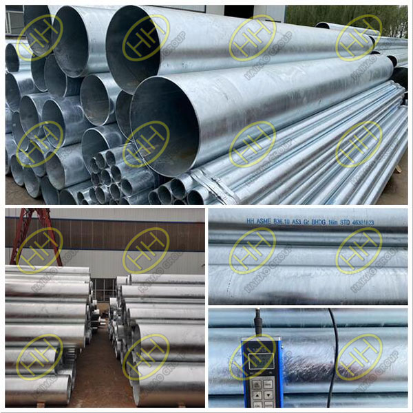 Hot dip galvanized steel pipes