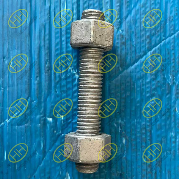 ASTM A193 Gr.B7A194 Gr.2H hot-dip galvanized stud bolts supplied by Haihao Group