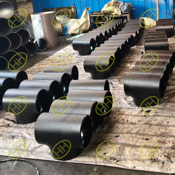 ASME B16.9 ASTM A234 WPB equal tees manufactured by Haihao Group