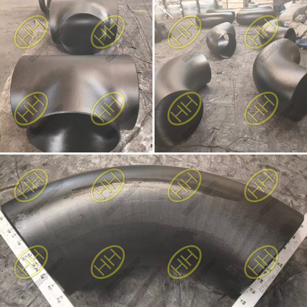ASTM A234 WPB ASME B16.9 equal tees and 90 degree long radius elbows manufactured by Haihao Group