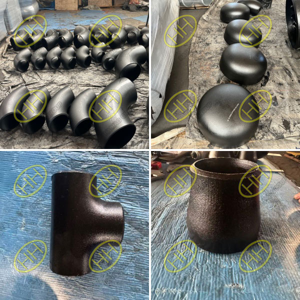 ASME B16.9 SA234 WPB carbon steel pipe fittings shipment including elbows tees and reducers