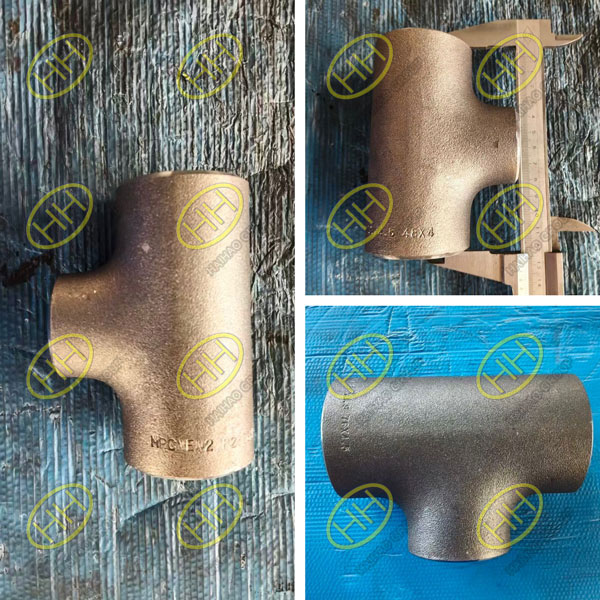 BS EN 10253-2 P265GH tee equal and reducing tee manufactured by Haihao Group