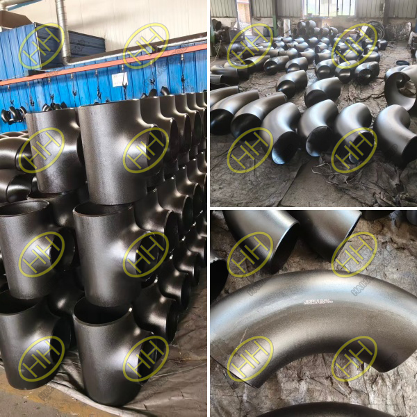 EN10253-2 P265GH pipe fittings including tees and 90 degree long radius elbows