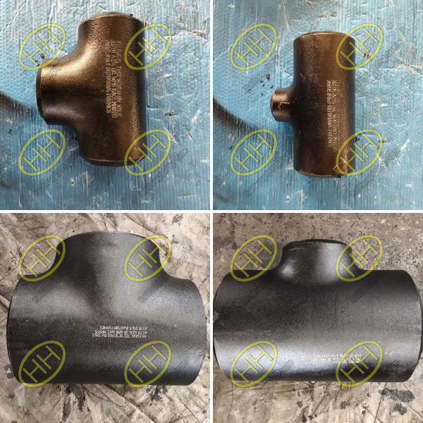 NACE MR0175 ASTM A234 WPB tee manufacturer shipping seamless butt weld equal and reducing tees