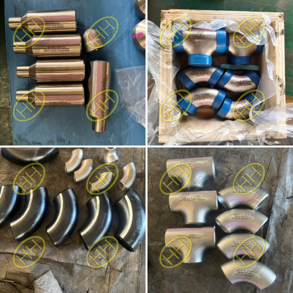 ASME mixed butt weld and socket weld pipe fittings, A234 WPB elbow, dual certified 316316L tee reducer, A860 WPHY52 end cap